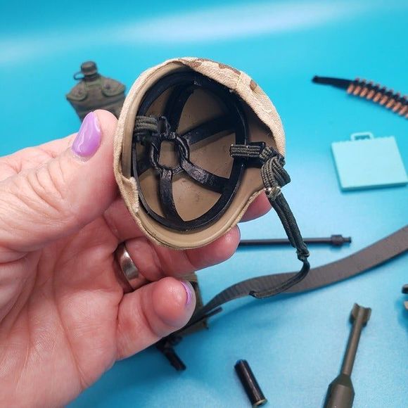 Lot of GI Joe Army Doll Accessories Weapons Helmet Canteen Battle Gear - Picture 7 of 12